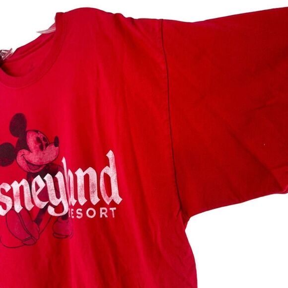 Disneyland Resort T Shirt Mens Size 2XL Red Short Sleeve Mickey Mouse Hanes Top - Picture 5 of 6